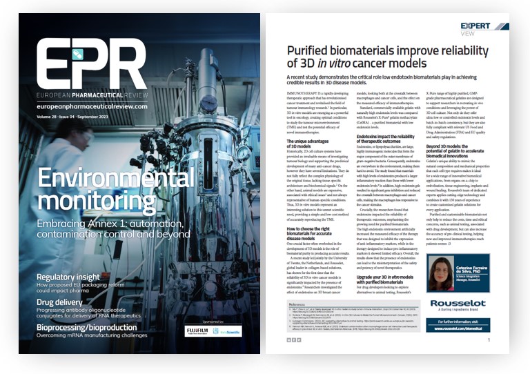 EPR article: 3D in vitro cancer models